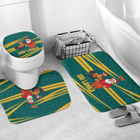 Sri Lanka Christmas Bathroom Set with Santa Claus Rooster Festive Pattern and National Flag Design - Wonder Print Shop