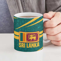Sri Lanka Christmas Ceramic Mug with Santa Claus Rooster Festive Pattern and National Flag Design - Wonder Print Shop