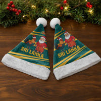 Sri Lanka Christmas Santa Hat with Santa Claus Rooster Festive Pattern and National Flag Design - Wonder Print Shop