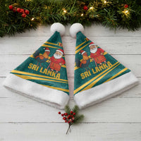 Sri Lanka Christmas Santa Hat with Santa Claus Rooster Festive Pattern and National Flag Design - Wonder Print Shop
