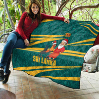 Sri Lanka Christmas Quilt with Santa Claus Rooster Festive Pattern and National Flag Design - Wonder Print Shop