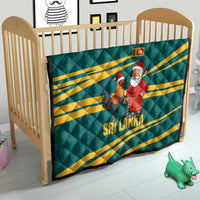 Sri Lanka Christmas Quilt with Santa Claus Rooster Festive Pattern and National Flag Design - Wonder Print Shop