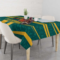 Sri Lanka Christmas Tablecloth with Santa Claus Rooster Festive Pattern and National Flag Design - Wonder Print Shop