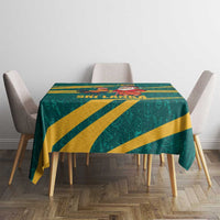 Sri Lanka Christmas Tablecloth with Santa Claus Rooster Festive Pattern and National Flag Design - Wonder Print Shop