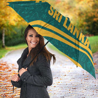 Sri Lanka Christmas Umbrella with Santa Claus Rooster Festive Pattern and National Flag Design - Wonder Print Shop