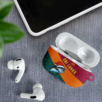 Sri Lanka Christmas AirPods Case with Santa Hat Fish Ocean Icons and Tri Color Festive Design - Wonder Print Shop
