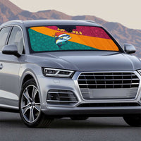 Sri Lanka Christmas Auto Sun Shade with Santa Hat Fish Ocean Icons and Tri Color Festive Design - Wonder Print Shop