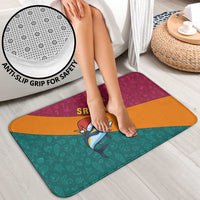 Sri Lanka Christmas Bathroom Set with Santa Hat Fish Ocean Icons and Tri Color Festive Design - Wonder Print Shop