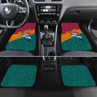 Sri Lanka Christmas Car Mats with Santa Hat Fish Ocean Icons and Tri Color Festive Design - Wonder Print Shop