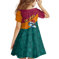 Sri Lanka Christmas Family Matching Long Sleeve Bodycon Dress and Hawaiian Shirt with Santa Hat Fish Ocean Icons and Tri Color Festive Design - Wonder Print Shop