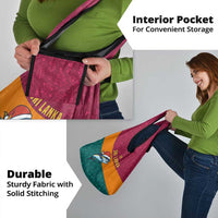 Sri Lanka Christmas Grocery Bag with Santa Hat Fish Ocean Icons and Tri Color Festive Design - Wonder Print Shop