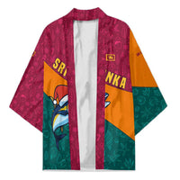 Sri Lanka Christmas Kimono with Santa Hat Fish Ocean Icons and Tri Color Festive Design - Wonder Print Shop