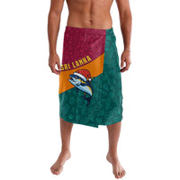 Sri Lanka Christmas Lavalava with Santa Hat Fish Ocean Icons and Tri Color Festive Design - Wonder Print Shop