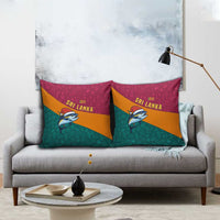 Sri Lanka Christmas Pillow Cover with Santa Hat Fish Ocean Icons and Tri Color Festive Design - Wonder Print Shop