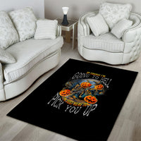 Of Course I'm Going To Hell Skull Pumpkin Halloween Area Rug - Wonder Print Shop