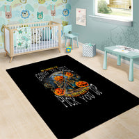 Of Course I'm Going To Hell Skull Pumpkin Halloween Area Rug - Wonder Print Shop