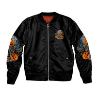 Of Course I'm Going To Hell Skull Pumpkin Halloween Bomber Jacket - Wonder Print Shop