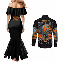 of-course-im-going-to-hell-skull-pumpkin-halloween-couples-matching-mermaid-dress-and-long-sleeve-button-shirt