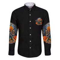 Of Course I'm Going To Hell Skull Pumpkin Halloween Family Matching Puletasi Dress and Hawaiian Shirt - Wonder Print Shop