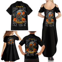 Of Course I'm Going To Hell Skull Pumpkin Halloween Family Matching Summer Maxi Dress and Hawaiian Shirt - Wonder Print Shop