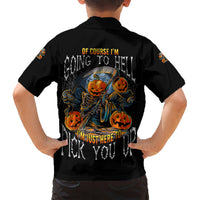 Of Course I'm Going To Hell Skull Pumpkin Halloween Hawaiian Shirt - Wonder Print Shop