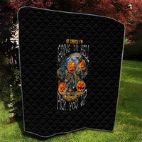 Of Course I'm Going To Hell Skull Pumpkin Halloween Quilt - Wonder Print Shop