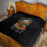 Of Course I'm Going To Hell Skull Pumpkin Halloween Quilt - Wonder Print Shop