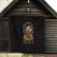Of Course I'm Going To Hell Skull Pumpkin Halloween Quilt - Wonder Print Shop