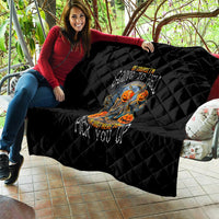 Of Course I'm Going To Hell Skull Pumpkin Halloween Quilt - Wonder Print Shop