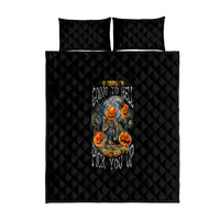 Of Course I'm Going To Hell Skull Pumpkin Halloween Quilt Bed Set - Wonder Print Shop
