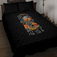 Of Course I'm Going To Hell Skull Pumpkin Halloween Quilt Bed Set - Wonder Print Shop