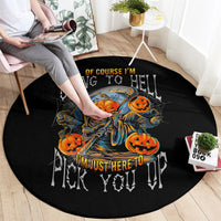 of-course-im-going-to-hell-skull-pumpkin-halloween-round-carpet