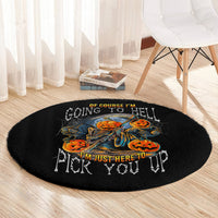 of-course-im-going-to-hell-skull-pumpkin-halloween-round-carpet