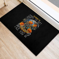 Of Course I'm Going To Hell Skull Pumpkin Halloween Rubber Doormat - Wonder Print Shop