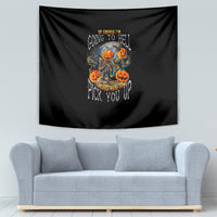 Of Course I'm Going To Hell Skull Pumpkin Halloween Tapestry - Wonder Print Shop