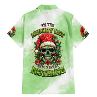 On The Naughty List Skull Christmas Family Matching Mermaid Dress and Hawaiian Shirt - Wonder Print Shop