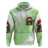 On The Naughty List Skull Christmas Hoodie - Wonder Print Shop