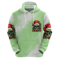 On The Naughty List Skull Christmas Hoodie - Wonder Print Shop