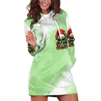 On The Naughty List Skull Christmas Hoodie Dress - Wonder Print Shop