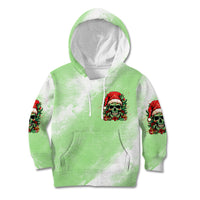 On The Naughty List Skull Christmas Kid Hoodie - Wonder Print Shop