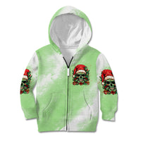 On The Naughty List Skull Christmas Kid Hoodie - Wonder Print Shop