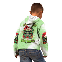 On The Naughty List Skull Christmas Kid Hoodie - Wonder Print Shop