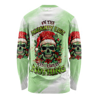 On The Naughty List Skull Christmas Long Sleeve Shirt - Wonder Print Shop