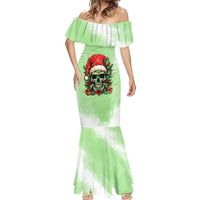 On The Naughty List Skull Christmas Mermaid Dress - Wonder Print Shop
