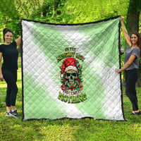On The Naughty List Skull Christmas Quilt - Wonder Print Shop