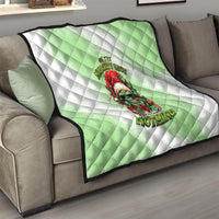 On The Naughty List Skull Christmas Quilt - Wonder Print Shop
