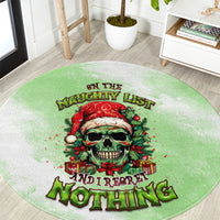 on-the-naughty-list-skull-christmas-round-carpet