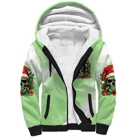 On The Naughty List Skull Christmas Sherpa Hoodie - Wonder Print Shop
