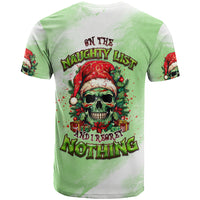 On The Naughty List Skull Christmas T Shirt - Wonder Print Shop