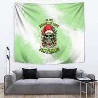 On The Naughty List Skull Christmas Tapestry - Wonder Print Shop